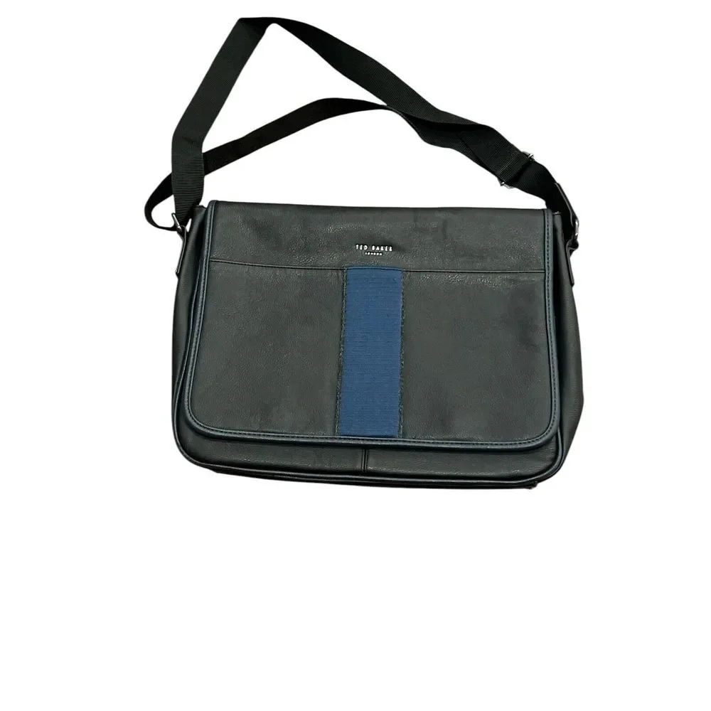 Ted Baker London -Leather Messenger Laptop Computer Bag Unisex 16